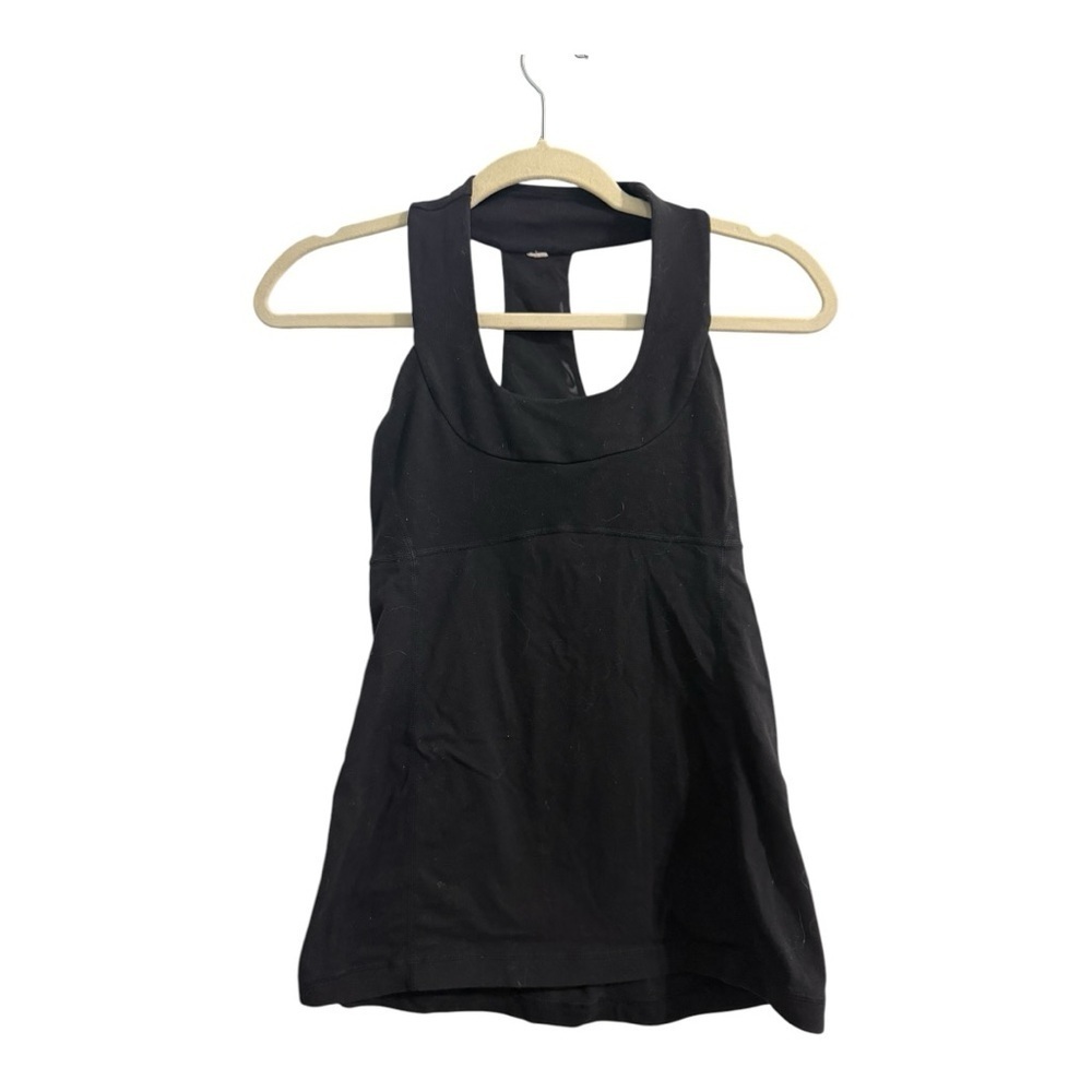 Lululemon Black Mesh Racerback Tank Top Size 4
